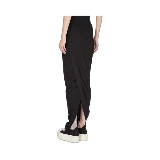 Drkshdw Temple Pull On Pillar Skirt In Black Medium Weight Cotton Jersey
