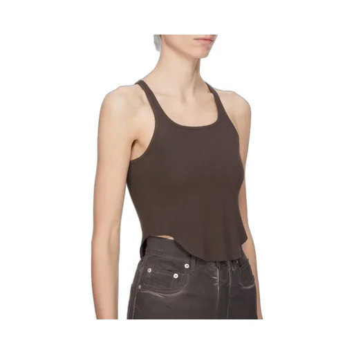Drkshdw Concordians Basic Rib Tank In Darkdust Medium Weight Cotton Jersey