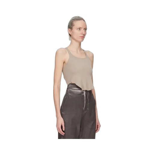 Drkshdw Concordians Basic Rib Tank In Dirty Pearl Medium Weight Cotton Jersey