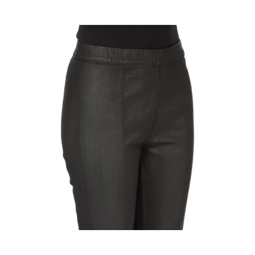 Drkshdw Temple Slit Front Legging In Black Deep Black Stretch Denim