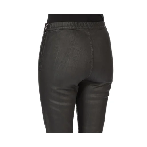 Drkshdw Temple Slit Front Legging In Black Deep Black Stretch Denim