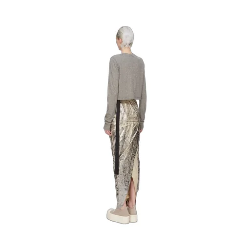 Drkshdw Concordians Ls Cropped Small Level T In Grey Melange Jersey