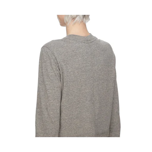 Drkshdw Concordians Ls Cropped Small Level T In Grey Melange Jersey
