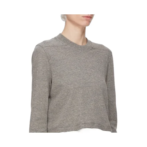 Drkshdw Concordians Ls Cropped Small Level T In Grey Melange Jersey