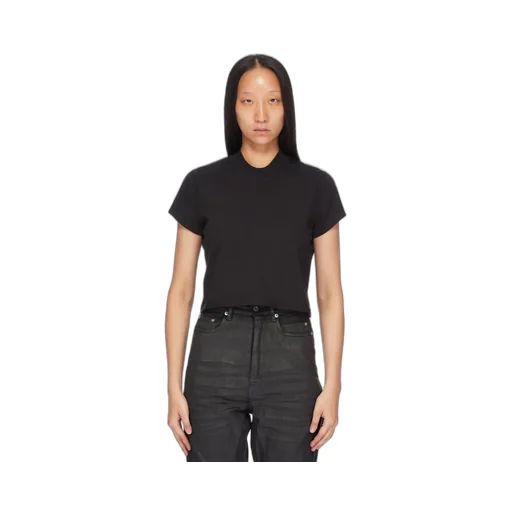 Drkshdw Concordians Cropped Small Level T In Black Medium Weight Cotton Jersey