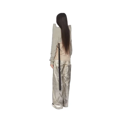 Drkshdw Concordians Cropped Tecsweat In Melange Grey Felpa Jersey