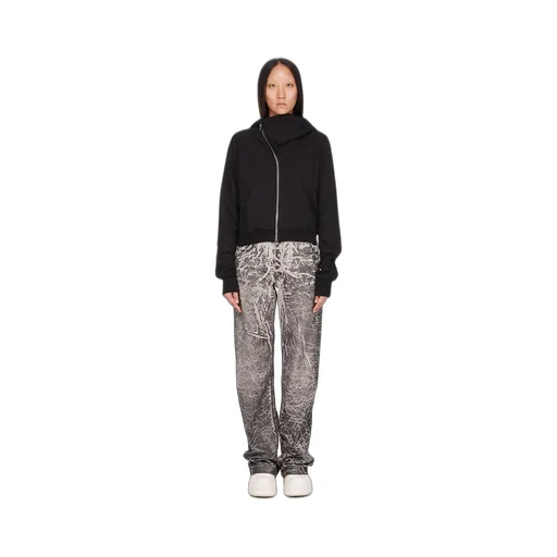 Drkshdw Concordians Mountain Hoodie In Black Compact Heavy Jersey