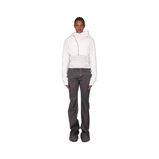 Drkshdw Concordians Micro Mountain Hoodie In Milk Furka Heavy Sweatshirt