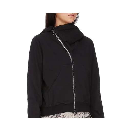 Drkshdw Concordians Mountain Hoodie In Black Compact Heavy Jersey