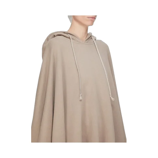 Drkshdw Concordians Poncho In Dirty Pearl Slub Felpa