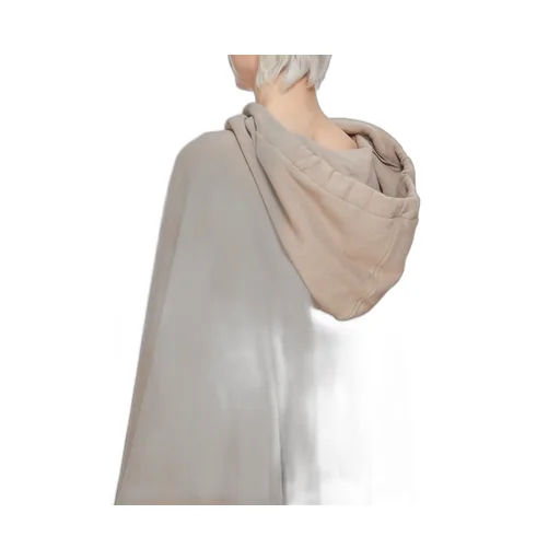 Drkshdw Concordians Poncho In Dirty Pearl Slub Felpa