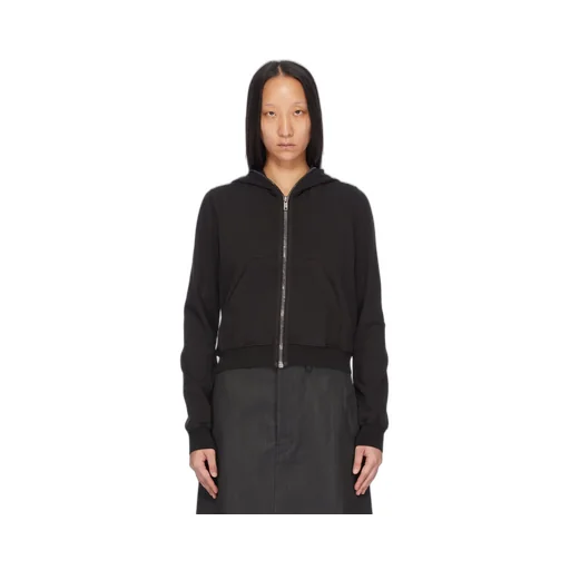 Drkshdw Concordians Small Gimp Hoodie In Black Compact Heavy Jersey