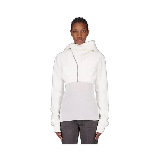 Drkshdw Concordians Micro Mountain Hoodie In Milk Furka Heavy Sweatshirt
