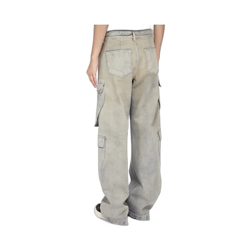 Drkshdw Concordians Double Cargo Jeans In 13Oz Mineral Pearl Denim