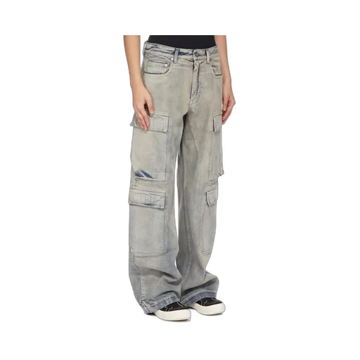 Drkshdw Concordians Double Cargo Jeans In 13Oz Mineral Pearl Denim