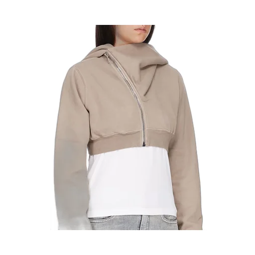 Drkshdw Concordians Micro Mountain Hoodie In Dirty Pearl Furka Heavy Sweatshirt