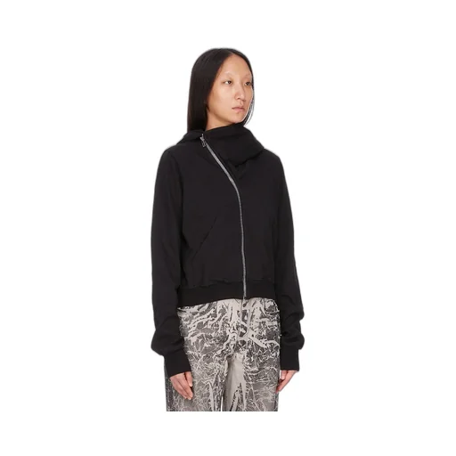 Drkshdw Concordians Mountain Hoodie In Black Compact Heavy Jersey