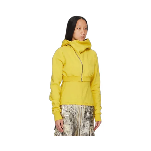 Drkshdw Concordians Micro Mountain Hoodie In Lemon Furka Heavy Sweatshirt