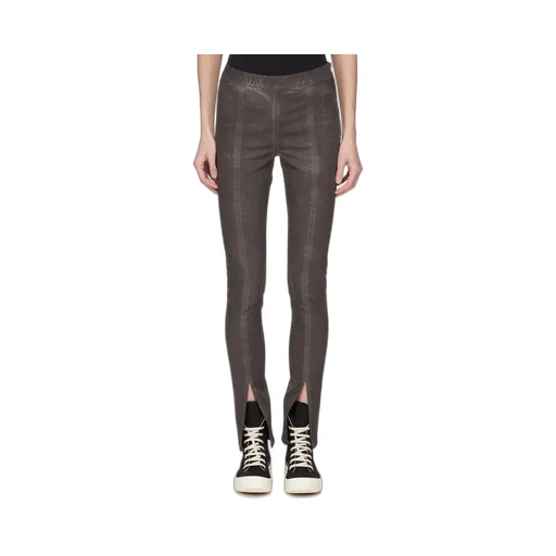 Drkshdw Concordians Slit Front Legging In Darkdust Overdyed Foil Stretch Denim