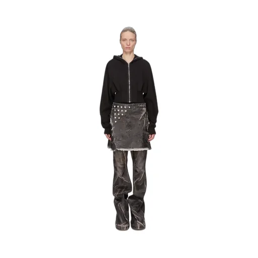 Drkshdw Concordians Dirt Bolan In Black Washed Foil Stretch Denim