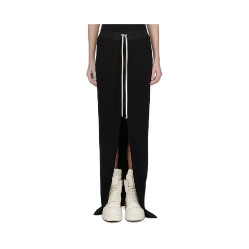 Drkshdw Concordians Phleg Pillar Skirt In Black Slub Felpa