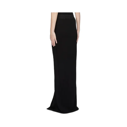 Drkshdw Concordians Phleg Pillar Skirt In Black Slub Felpa