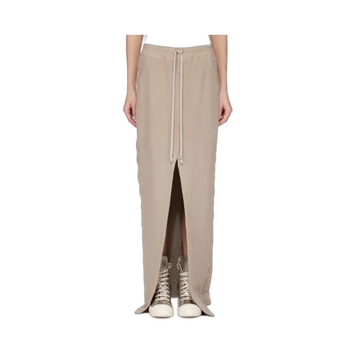 Drkshdw Concordians Phleg Pillar Skirt In Dirty Pearl Slub Felpa