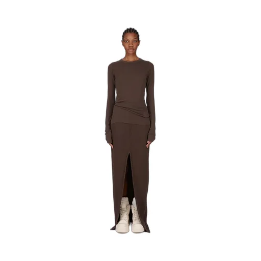 Drkshdw Concordians Phleg Pillar Skirt In Dark Dust Slub Felpa