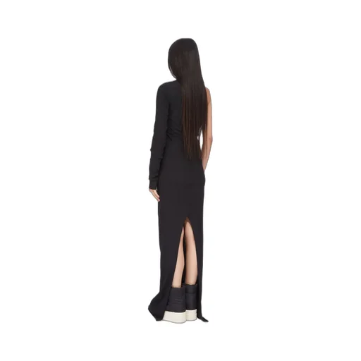 Drkshdw Concordians Ziggy Dress In Black Medium Weight Cotton Jersey