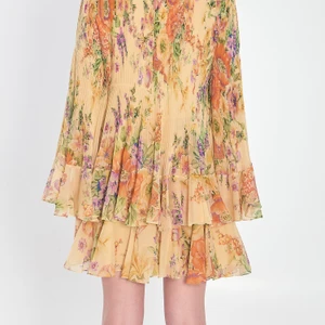 Mini Pleated Dress In Silk Georgette