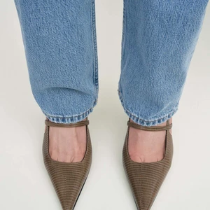 TotÊMe Embossed Pointed Toe Slingbacks