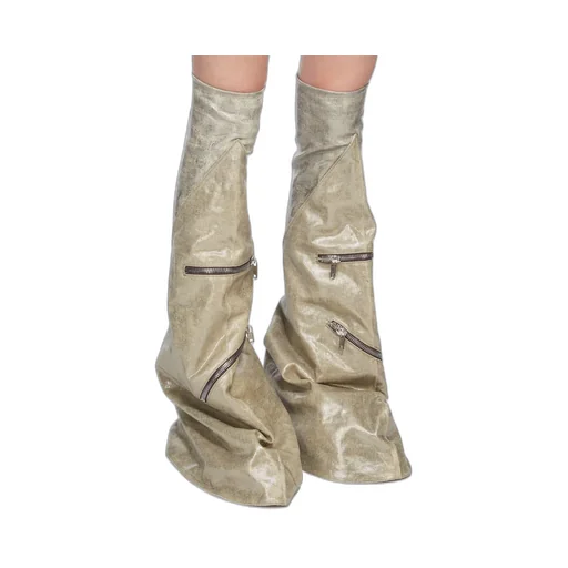 Drkshdw Concordians Cargo Fetish In Palladium/Milk 13Oz Foil Denim