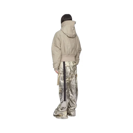 Drkshdw Concordians Cropped Alice Parka In Dirty Pearl Recycled Nylon