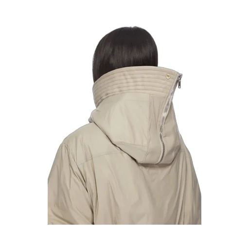 Drkshdw Concordians Cropped Alice Parka In Dirty Pearl Recycled Nylon