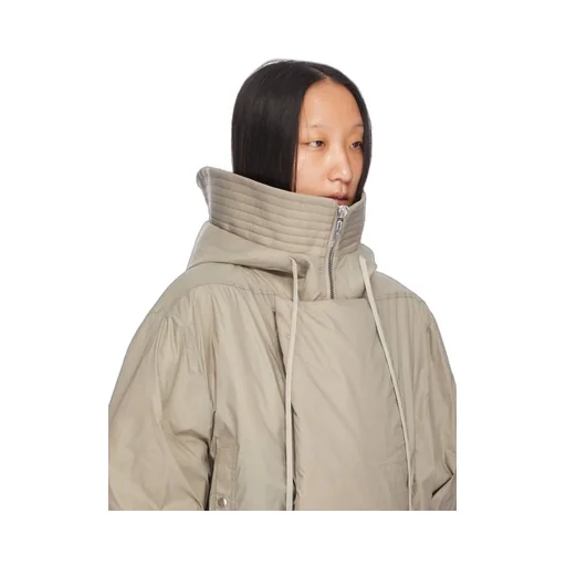 Drkshdw Concordians Cropped Alice Parka In Dirty Pearl Recycled Nylon