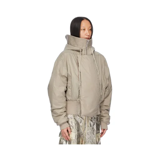 Drkshdw Concordians Cropped Alice Parka In Dirty Pearl Recycled Nylon