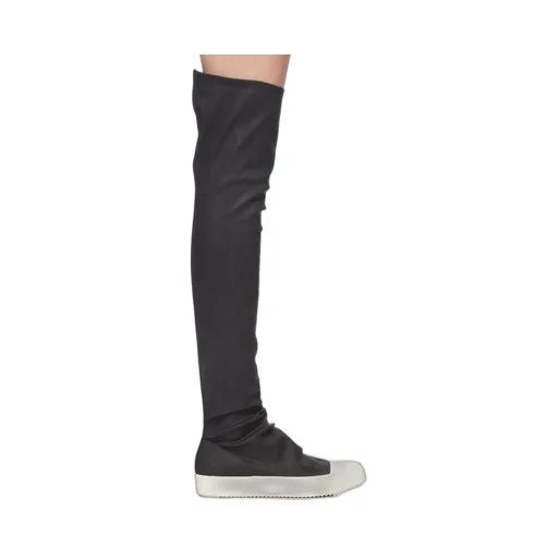 Drkshdw Concordians High Sock Sneaks In Black Wax/Milk/Milk Stretch Denim