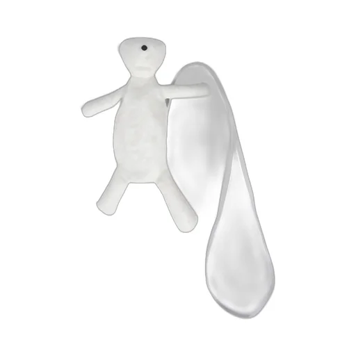 Rick Owens Hun Cyclop In Chalk White Lamb Leather