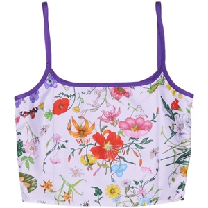 Gucci Floral Print Cropped Singlet