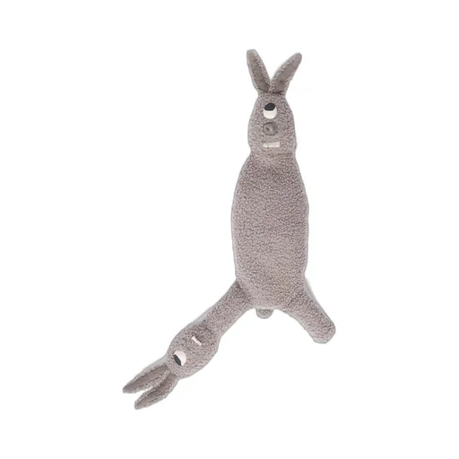 Rick Owens Hun Siamese Bunny In Dark Dust Lamb Shearling