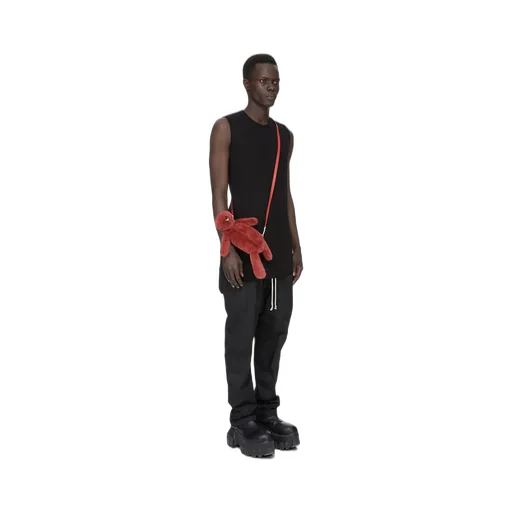 Rick Owens Hun Cyclop In Cardinal Red In Real Mink Fur