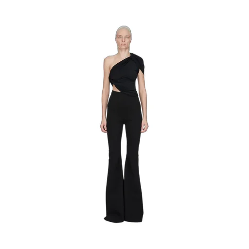 Rick Owens Concordians Anita Top In Black Viscose Crepe Jersey