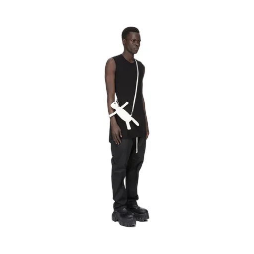 Rick Owens Hun Cyclop In Chalk White Lamb Leather