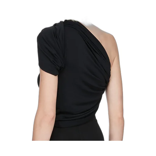 Rick Owens Concordians Anita Top In Black Viscose Crepe Jersey