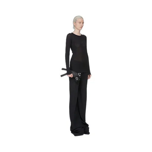 Rick Owens Hun Siamese Bear In Black Lamb Leather