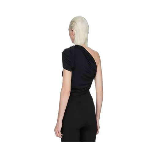 Rick Owens Concordians Anita Top In Black Viscose Crepe Jersey