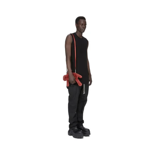 Rick Owens Hun Cyclop In Cardinal Red In Real Mink Fur