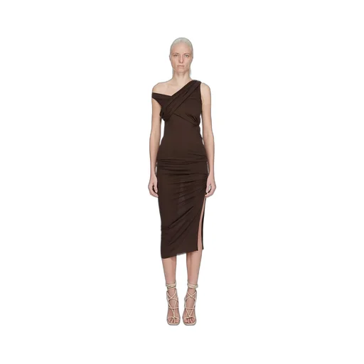 Rick Owens Concordians Sahara Top In Raisin Fluid Viscose Jersey