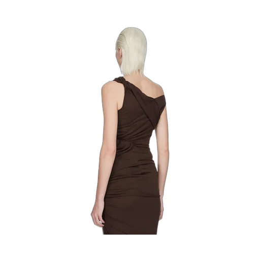 Rick Owens Concordians Sahara Top In Raisin Fluid Viscose Jersey