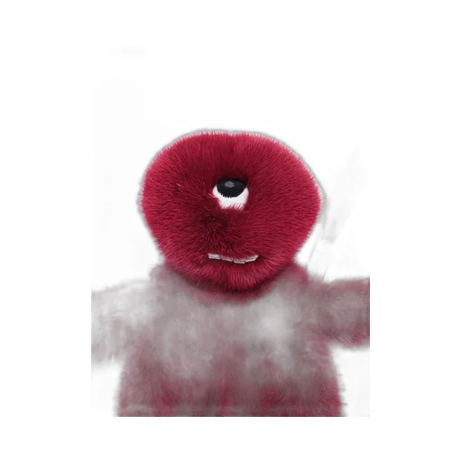 Rick Owens Hun Cyclop In Cardinal Red In Real Mink Fur